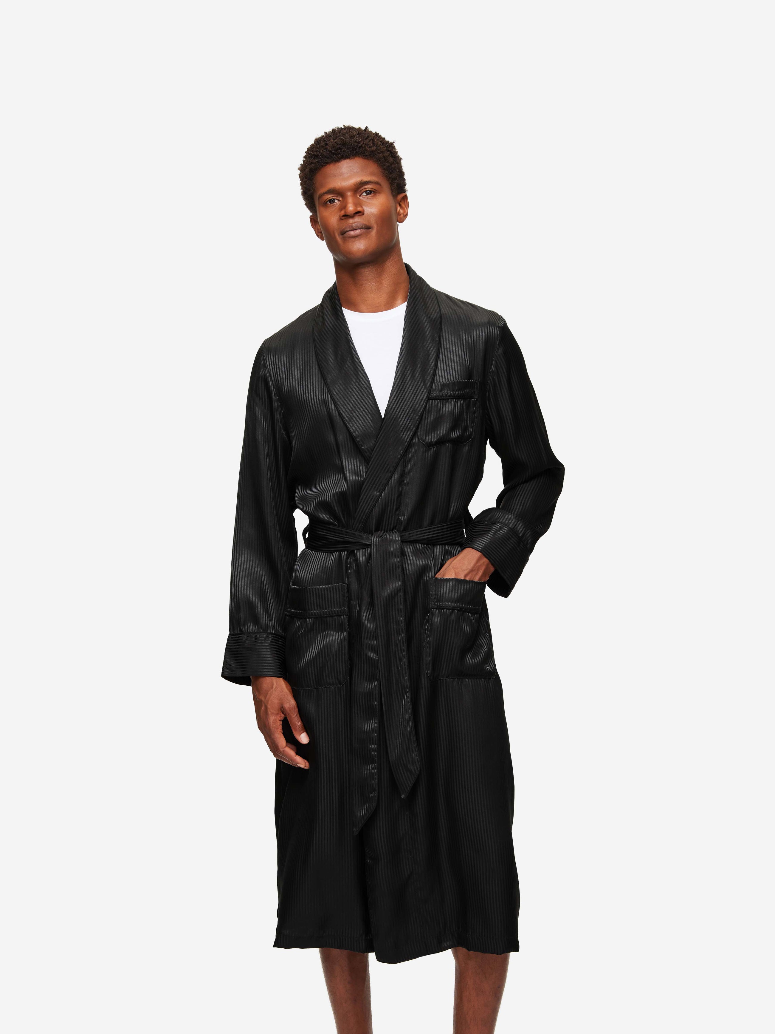 Buy Space Black Silk Robe for Men, Dressing Gown, Reversible Robe, Men's  Long Bathrobe, Silk Kimono Robe, Sleepwear, Loungwear, Groomsmen Gift  Online in India - Etsy
